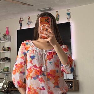 Arizona Jean Company Multicolor Floral Blouse